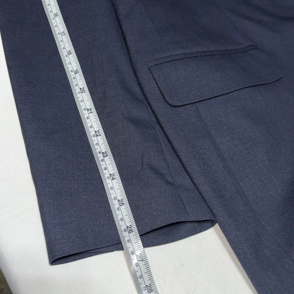 JM Haggar Mens Premium Stretch Classic Fit Suit Jacket 46L $220 Navy Blue NWT **